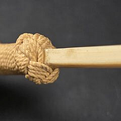 Antique Sailor Made Macrame Fancy Ropework First Mates Bone Dagger, 19th century