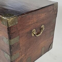 Antique Chinese Export Brass Bound Camphorwood Trunk, 19th Century