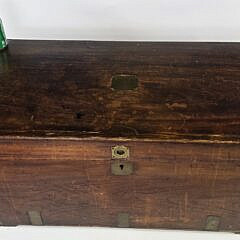 Antique Chinese Export Brass Bound Camphorwood Trunk, 19th Century