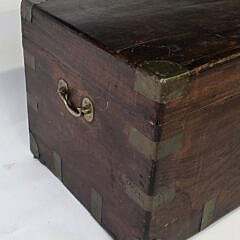 Antique Chinese Export Brass Bound Camphorwood Trunk, 19th Century