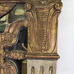 Antique French Gilt Empire Style Trumeau Mirror, circa 1920s