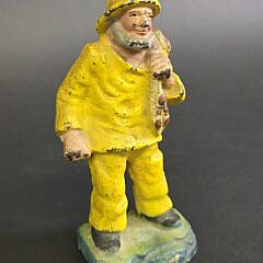 Vintage Old Salt Fisherman Figural Cast Iron Doorstop, 20th century