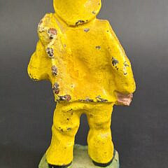 Vintage Old Salt Fisherman Figural Cast Iron Doorstop, 20th century