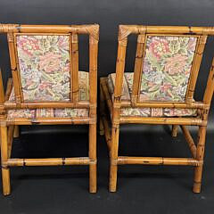 Set of Four Vintage Bamboo Side Chairs, 20th century