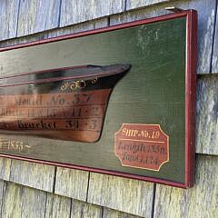 Vintage Antique Style Ship Builders Half Hull Boat Mode