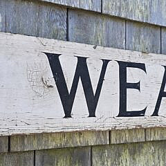 Vintage Carved and Painted “Weather Vanes” Advertising Trade Sign, 20th century
