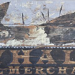 American Folk Art Antique Style Nantucket Whale Oil Merchant Trade Sign