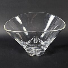 Signed Steuben Clear Crystal Center Bowl, 20th century