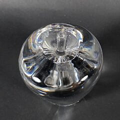 Signed Steuben Clear Crystal Apple Figurine Paperweight, 20th century