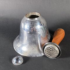 Vintage Art Deco Nickel Plated Ship’s Bell Cocktail Shaker Decanter, 20th century