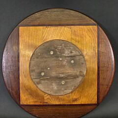 Antique Multiwood Inlaid Lazy Susan Dumbwaiter, 19th century