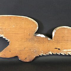 Vintage Antique Style Carved and Painted American Eagle Wall Plaque Sign, 20th century