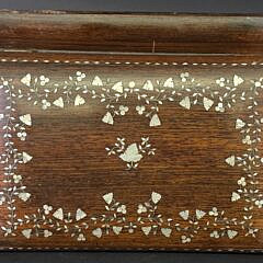 Antique Mother of Pearl Inlaid Rosewood Box, 19th century