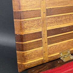 Antique Parquetry Inlaid Two Drawer Lift Top Storage Box, 19th century