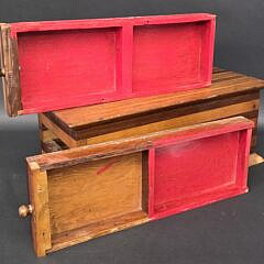 Antique Parquetry Inlaid Two Drawer Lift Top Storage Box, 19th century