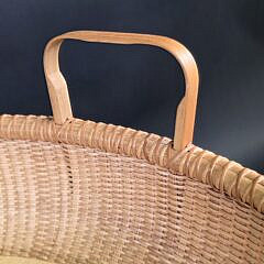 Vintage Oval Nantucket Basket Serving Tray Butlers Coffee Table, 20th century