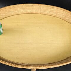 Vintage Oval Nantucket Basket Serving Tray Butlers Coffee Table, 20th century