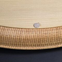 Vintage Oval Nantucket Basket Serving Tray Butlers Coffee Table, 20th century