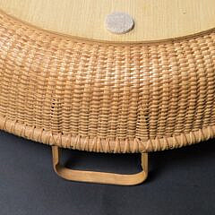 Vintage Oval Nantucket Basket Serving Tray Butlers Coffee Table, 20th century