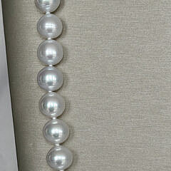 Fine 10mm x 12.7mm Lustrous White South Sea Pearl Opera Length Necklace
