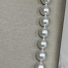 Fine 10mm x 12.7mm Lustrous White South Sea Pearl Opera Length Necklace