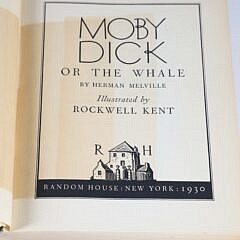 Moby Dick or the Whale, Melville, Herman; Published by Random House, New York, 1930 Illustrated by Rockwell Kent, First Edition