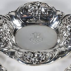 Four Sterling Silver Repousse Nut Dishes