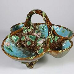 Antique George Jones Majolica Strawberry Basket