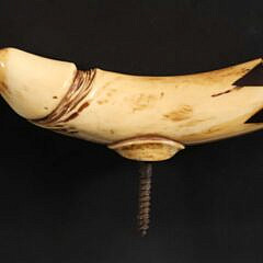 Whaleman Carved Penis Cane Grip, 19th Century