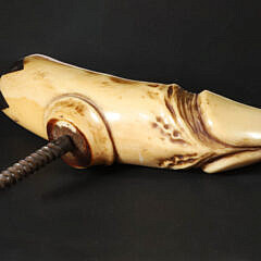 Whaleman Carved Penis Cane Grip, 19th Century