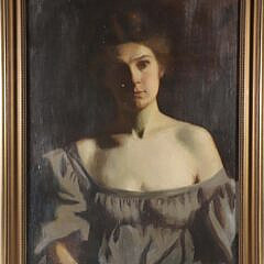 Oil on Board "Portrait of a Lady", Attributed to George Loftus Noyes