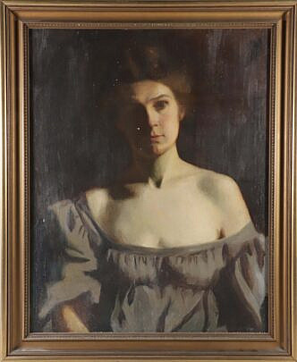 Oil on Board "Portrait of a Lady", Attributed to George Loftus Noyes
