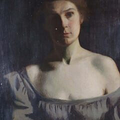 Oil on Board “Portrait of a Lady”, Attributed to George Loftus Noyes