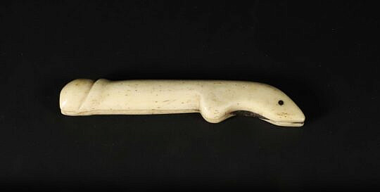 Sailor Carved Antique Whale Bone Penis Switch Blade, 19th Century