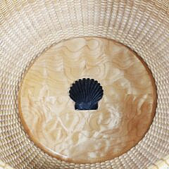 Jean M. Valerio Woven Shallow Round Swing Handle Nantucket Basket, circa 2014