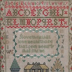 Embroidered School Girl’s Sampler, 19th Century, “I Love Them That Love Me and Those That Seek Me Early Shall Find Me”