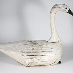 Carved Wood Folk Art Swan