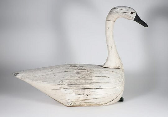 Carved Wood Folk Art Swan