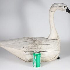 Carved Wood Folk Art Swan