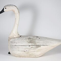 Carved Wood Folk Art Swan