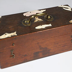 Carved Sea Life Applied Box, 19th Century