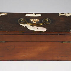 Carved Bone Sea Life Applied Box, 19th Century
