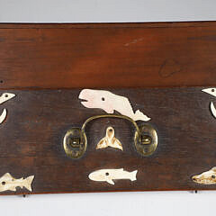 Carved Bone Sea Life Applied Box, 19th Century