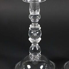 Pair of Signed Steuben Glass Candlesticks Designed by Frederick Carter