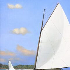 Vern Broe Oil on Board “Island Day Trip”