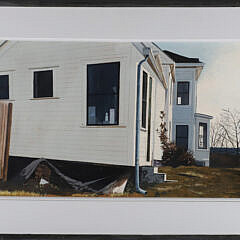 John Austin Tempera on Artist Board “White House in Woods Hole”