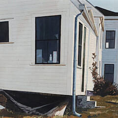 John Austin Tempera on Artist Board “White House in Woods Hole”