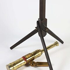 Brass and Wood Table Top Telescope in Fitted Box, 19th Century