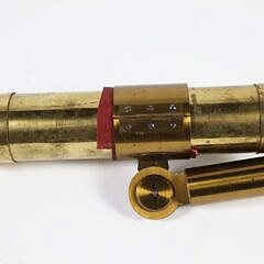 Brass and Wood Table Top Telescope in Fitted Box, 19th Century