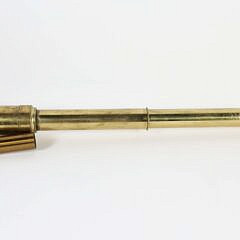 Brass and Wood Table Top Telescope in Fitted Box, 19th Century
